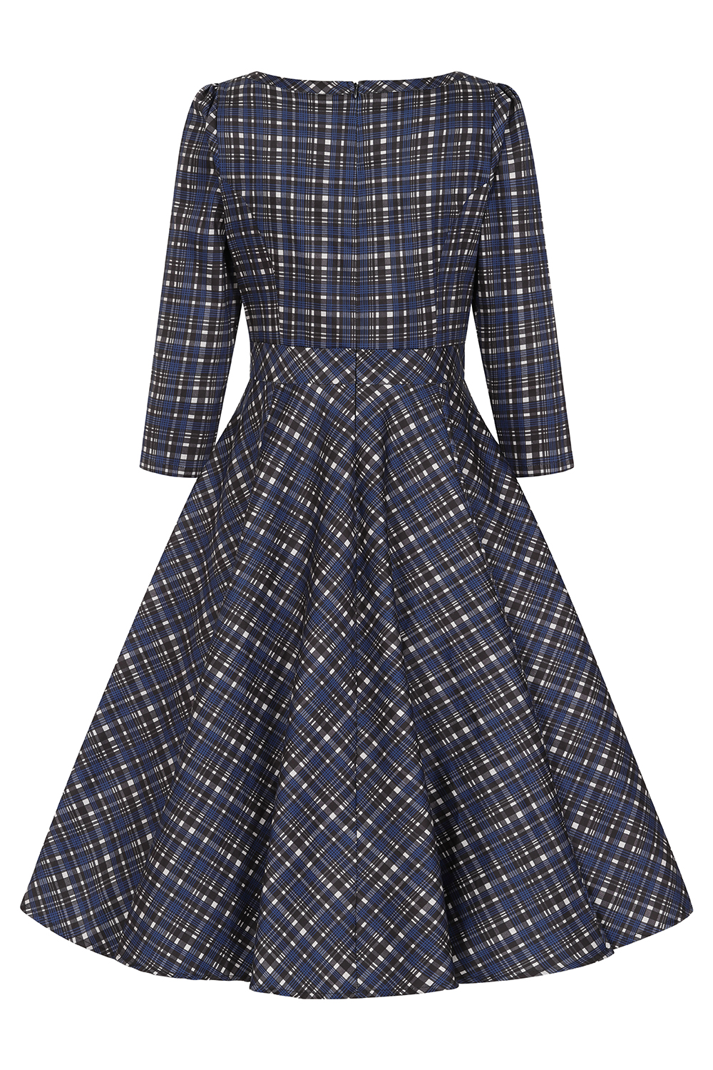 Anna Check Swing Dress in Extended Sizing